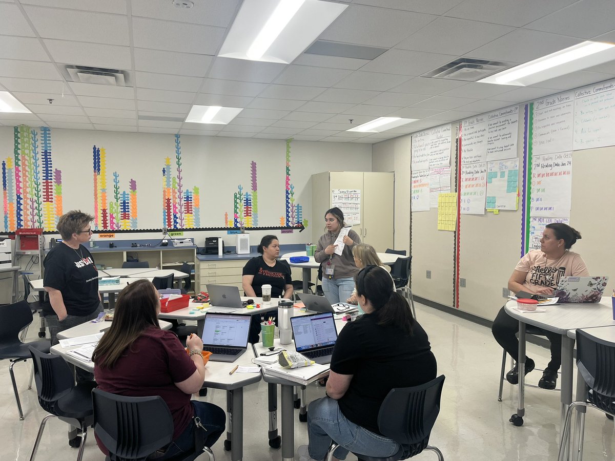 Great conversations and wonderful collaboration as our 5th grade team @Central_ES is analyzing science and math data and identifying ways to better support our students. #GreatnessHappensHere @shaunna_buck @KristenVFisher @MathNinjaCB @tallykagen @AngelaTylerCE