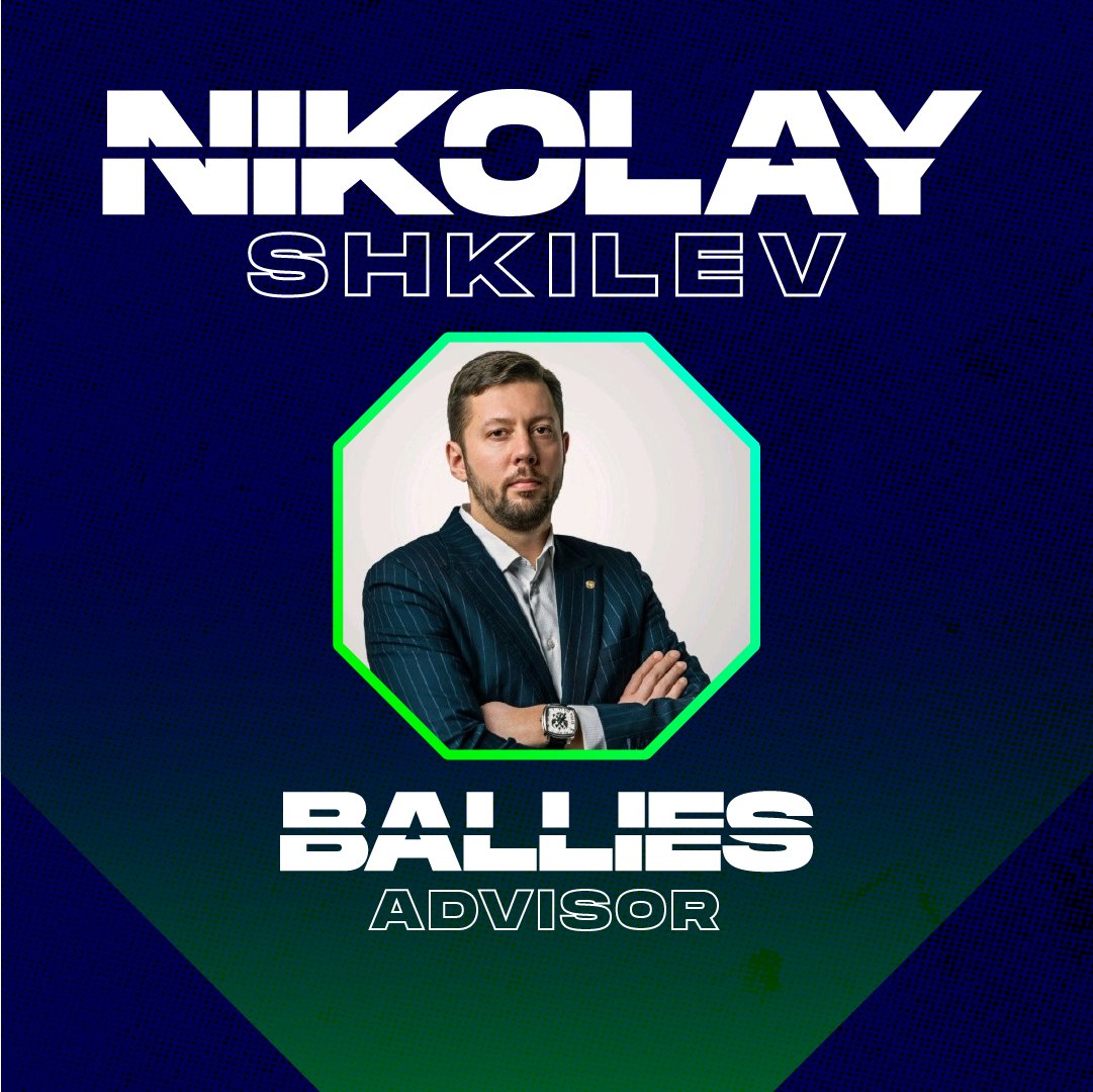 🚀 Great news! Ballies has new advisor - Nikolay Shkilev, PhD: 🔹Founder of Private Business Club for VCs 🔹Co-Founder of ZELWIN 🔹Top 3 People of Blockchain 🔹 Businessman with 20+ years experience 🔹 Recognized by Forbes, Entrepreneur... Welcome aboard @NikolayShkilev! 🌟