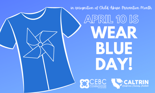 JOIN US on 4/10 to help raise awareness for #childabuseprevention by wearing your favorite blue ensemble! 🧢

📸 Snap a photo & tag us on social with the hashtags: #WearBlueDay #WearBlue4Kids #ChadwickCPTWearsBlue #RadyWearsBlue 

cc: @cebc4cw, @ChadwickCenter, @radychildrens