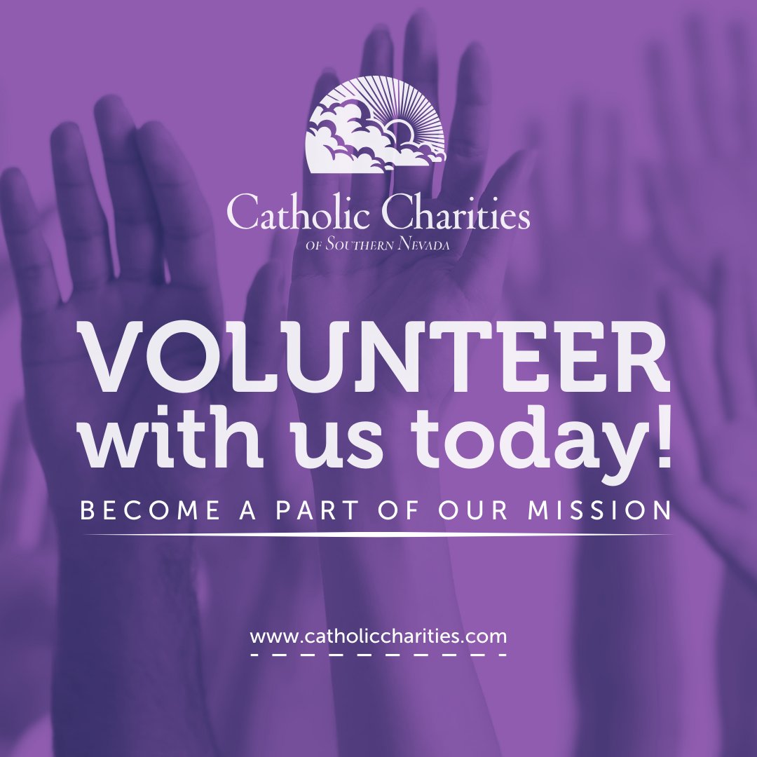 We're seeking dedicated volunteers to make a meaningful impact in our community. Reach out to us at 702-387-4733 or email volunteer@catholiccharities.com to discover how you can help make a difference today. #CatholicCharities #VolunteerToday