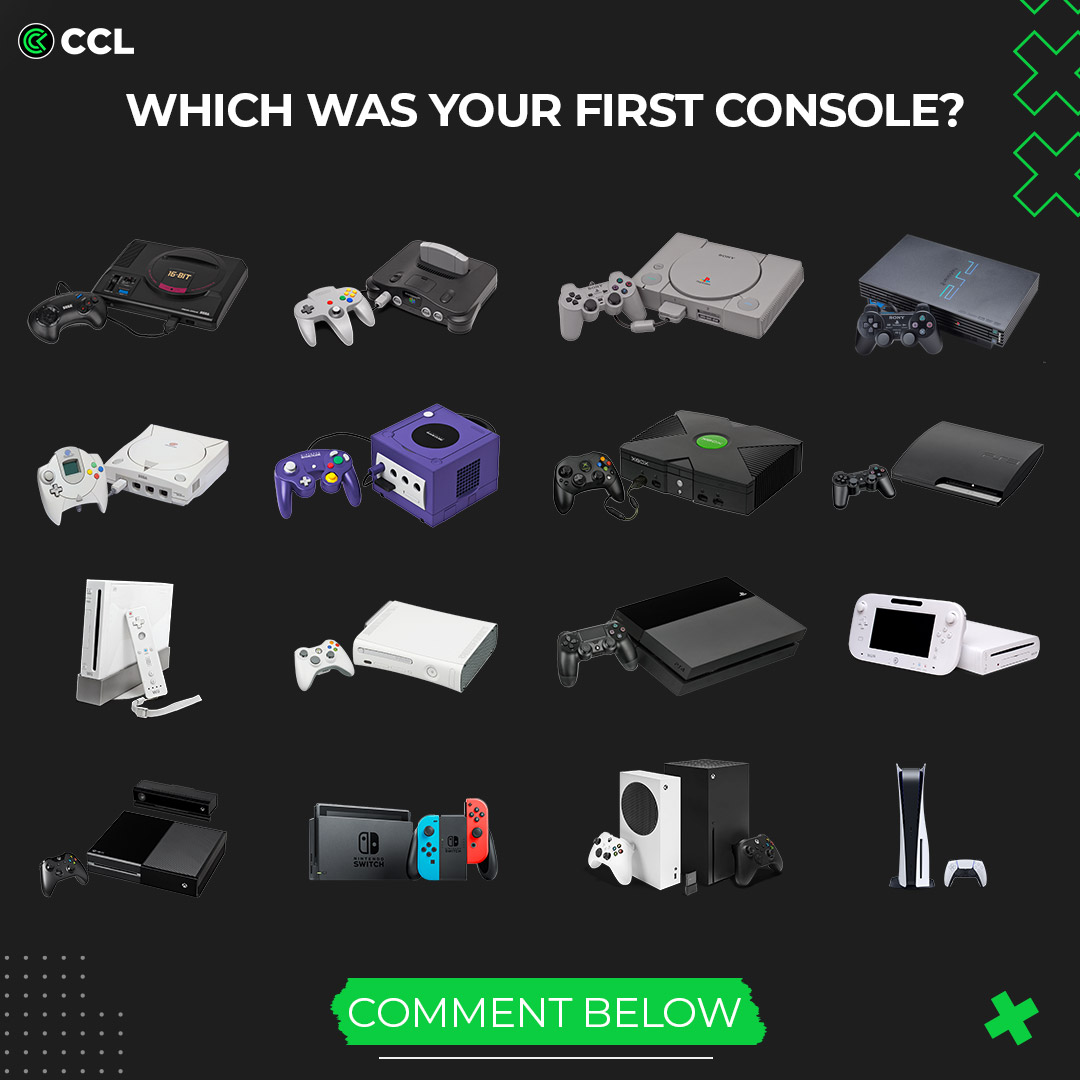 What was your first ever console? 👾 Whether it was the iconic Sega Megadrive, the revolutionary N64 controller, or the latest powerhouse PS5. Let us know what started it all #retrogaming #gaminglife #firstconsole #megadrive #n64 #ps5 #gaming #playstation #xbox #nintendo #sega
