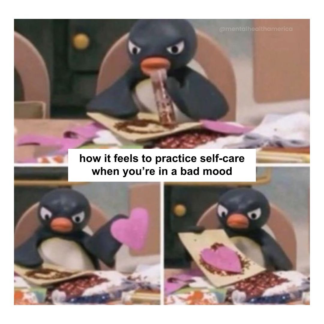 Drop a “noot noot” in the replies if you’re prioritizing your self-care today 🐧🧡