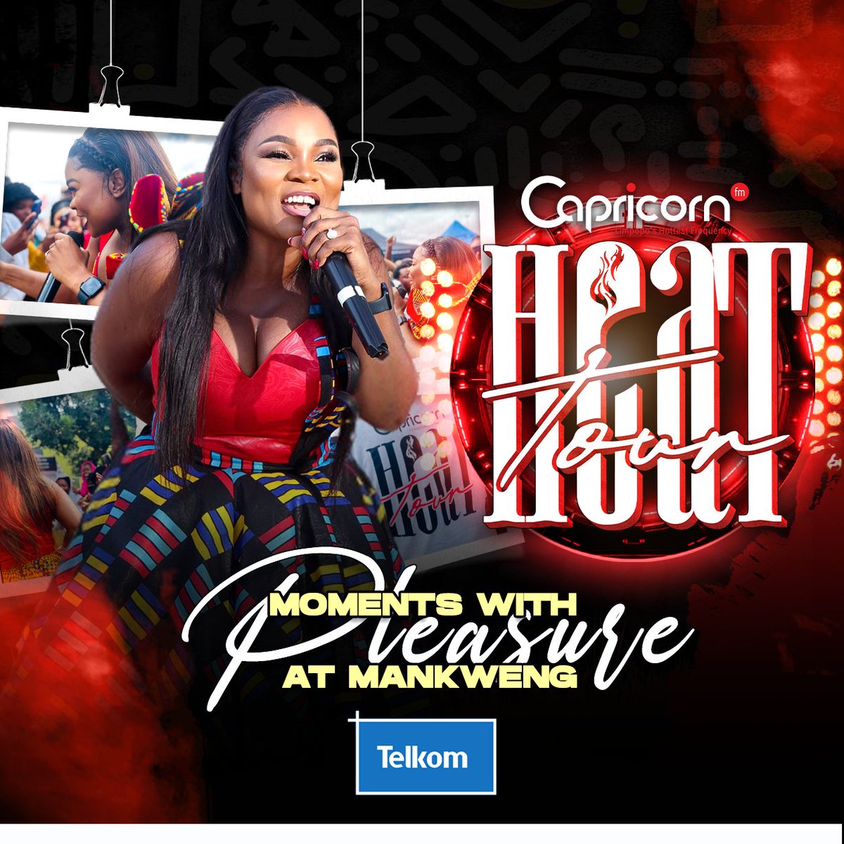 Looking back at last Saturday's sizzling performance by @PleasurePeta at Paledi Mall for the #CapricornFMHeatTour!💃 From the hits to unforgettable melodies, she had everyone on their feet, dancing & singing along! 🎶 🔥 | The #CapricornFMHeatTour in association with @TelkomZA.
