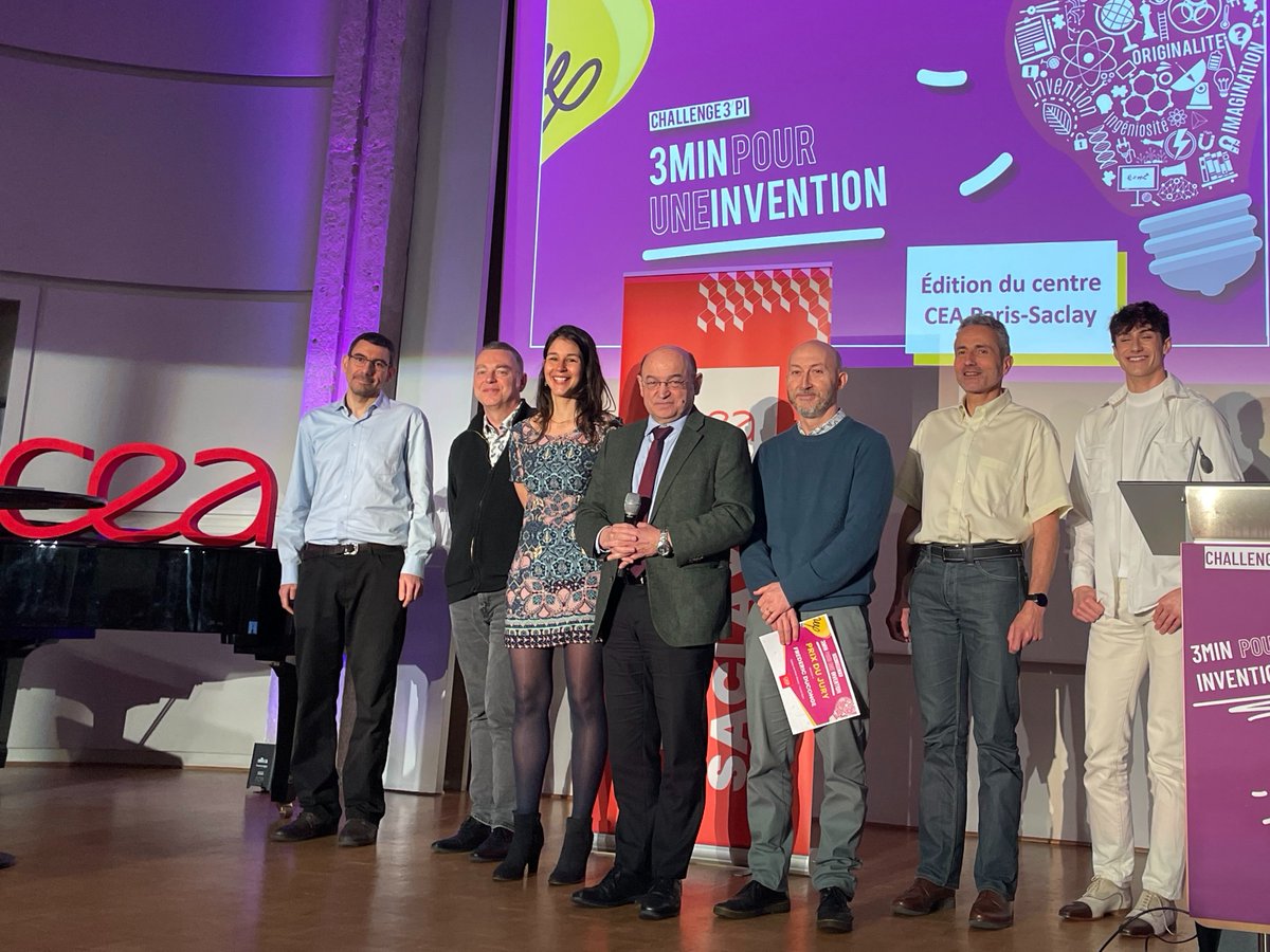 CEAParisSaclay's tweet image. #Innovation 💡| Ce sont 6 ingénieurs-chercheurs du @CEA_Officiel du centre Paris-Saclay qui sont montés sur scène ce jeudi pour présenter en 3 minutes chrono leurs plus belles inventions #3PI : 
🪛 un mécanisme pour de l&apos;assemblage simple, robuste et innovant
🧠une méthode de…