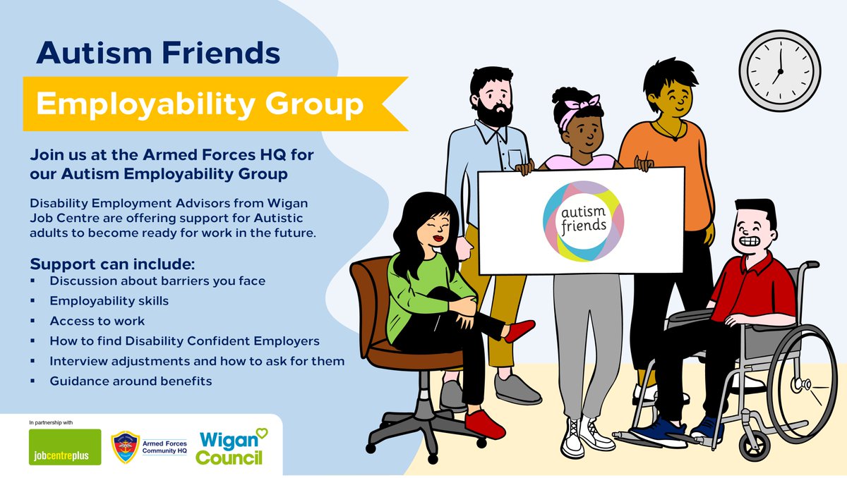 ❓ Did you know - in partnership with other local organisations, we host a series of monthly groups. Why not come & check them out, no need to book, just turn up. Details below & on the Our Town Online Directory bit.ly/3TO5Vcp all welcome 👋 #WorldAutismAcceptanceWeek