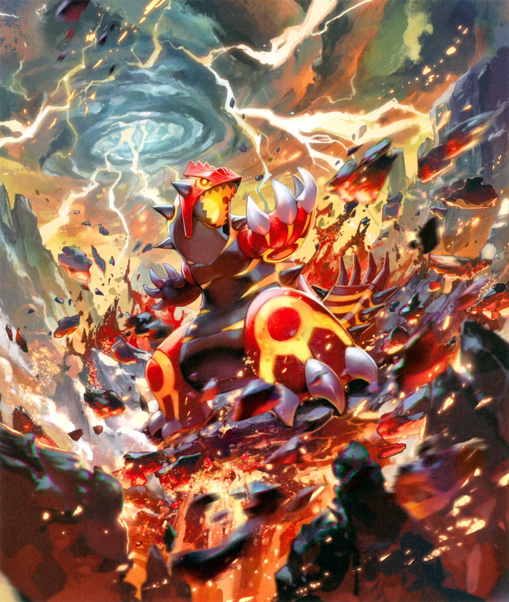 XY Gaia Volcano  Booster Pack Artwork (Dec 2014) by Ryota Murayama  @ovopack When it was determined that I would illustrate the packaging, I  went through a period of trial and error