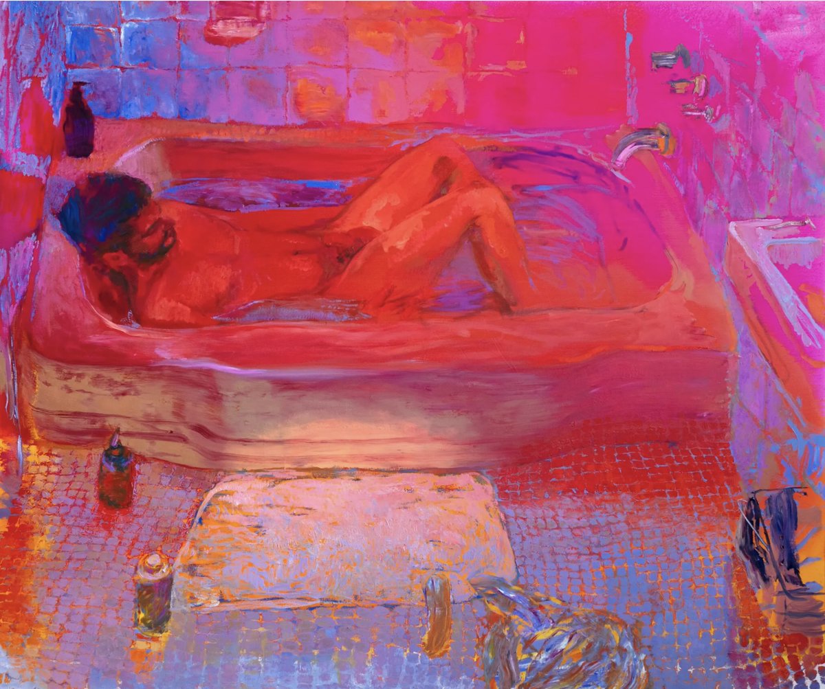 'Lyrical portraits of queer lovers with their underwear around their ankles are rendered with the same gauzy reverential treatment as Claude Monet gave to the water lily' @nytimes @tmagazine on Doron Langberg in 'A New Way of Looking at the Nude': nytimes.com/2024/04/03/t-m…