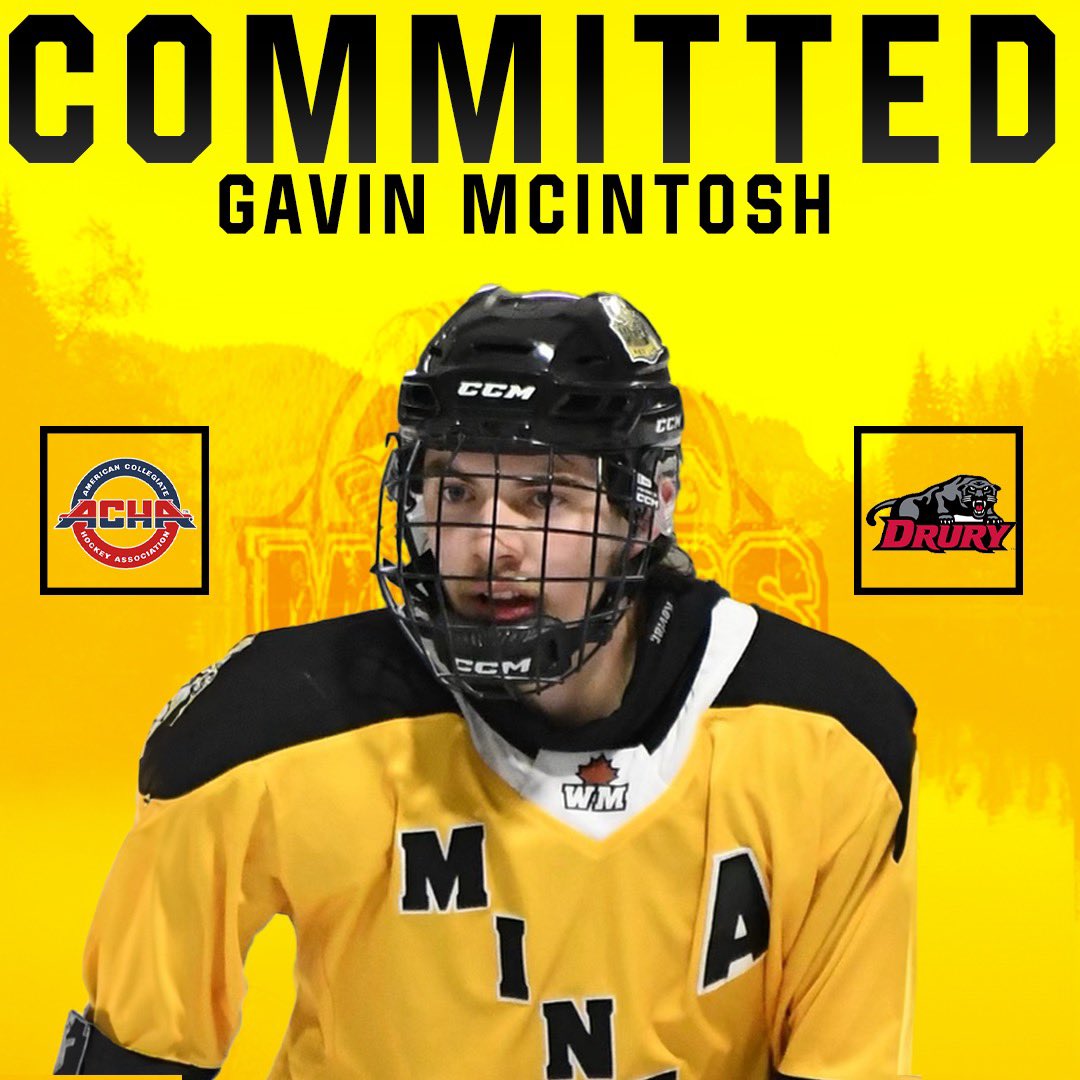 BACK TO SCHOOL | Congratulations to Gavin McIntosh on his commitment to Drury University! @DU_IceHockey 🔗: redlakeminers.com/mcintosh-commi… #MinerFamily | #TheHardWay⚫️⛏️🟡