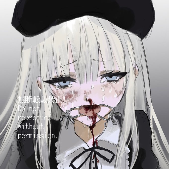 「顔に血がついた 鼻血」のTwitter画像/イラスト(新着)