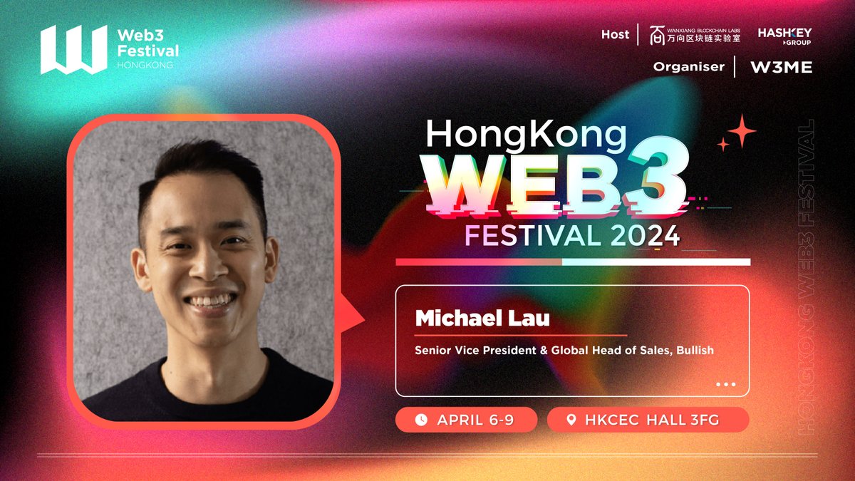 Going to the #HongKong @festival_web3 today? Come hear #Bullish’s SVP, Global Head of Sales, @mikelaujr, speak on the “Crypto Asset Investment: Balancing Safety with Convenience” panel discussion at 4:10 p.m. HKT. See you there. #Web3Festival