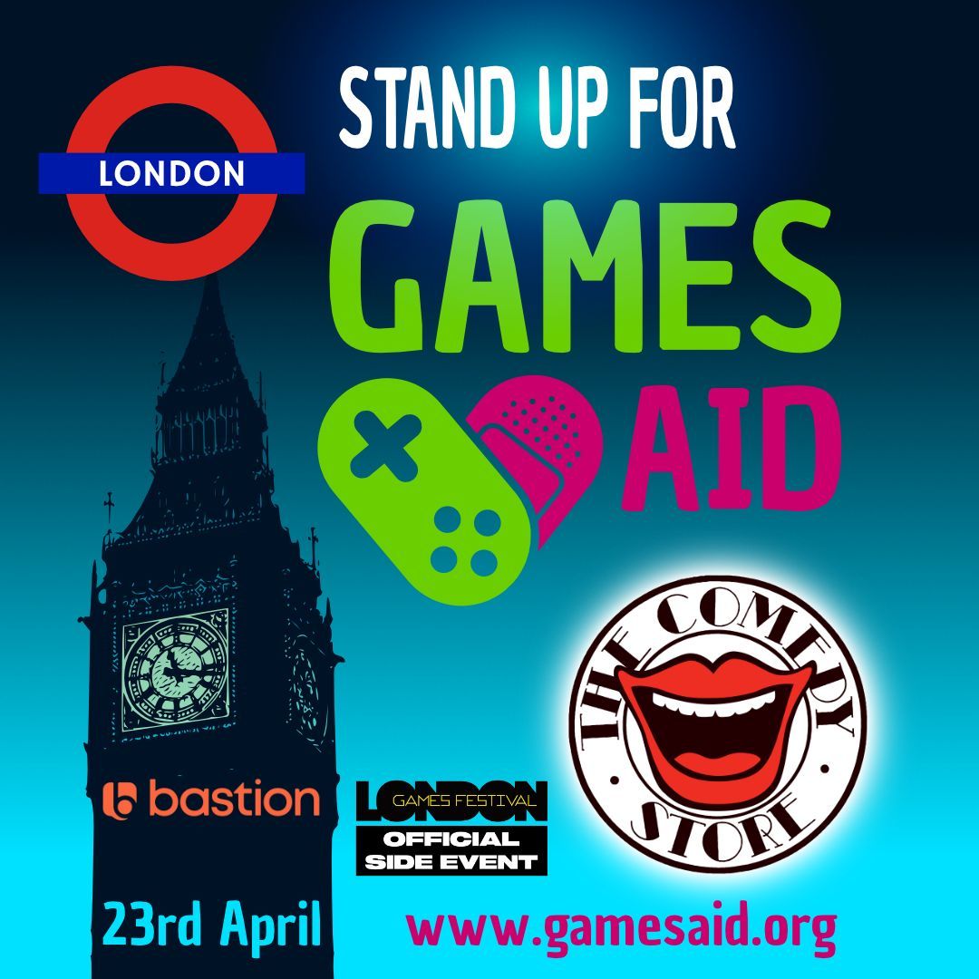 Join us at the Comedy Store in London on the 23rd April for Stand Up for GamesAid! 🎭😂

With Imran Yusuf, along with Tom Houghton, Desiree Burch, Aurie Styla, Abi Carter-Simpson and Matt Richardson!

Get your tickets now

london.thecomedystore.co.uk/event/stand-up…