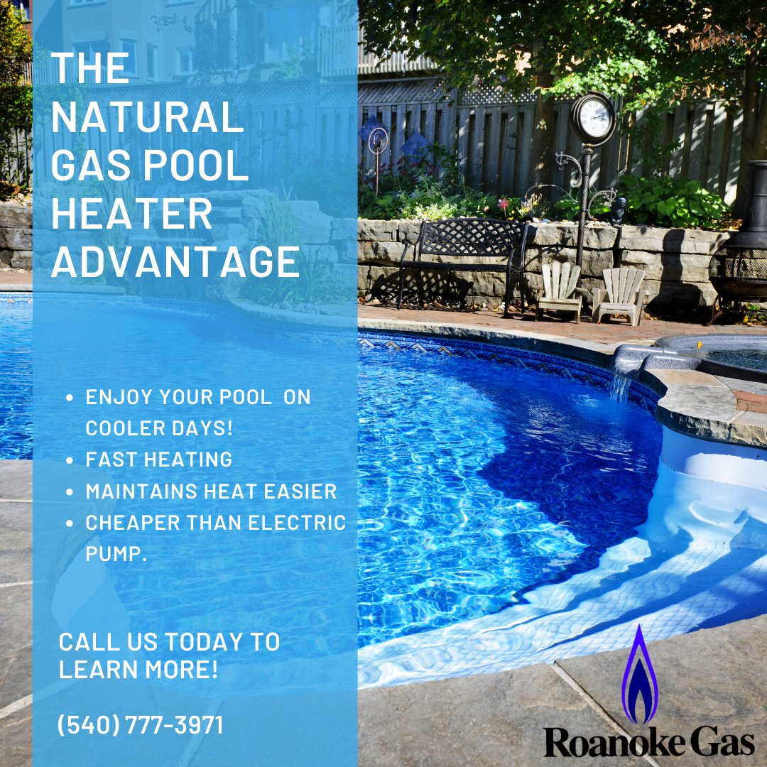 A Natural Gas pool heater is your best friend for cooler days when you just wanna dive in! Call us today to learn more!