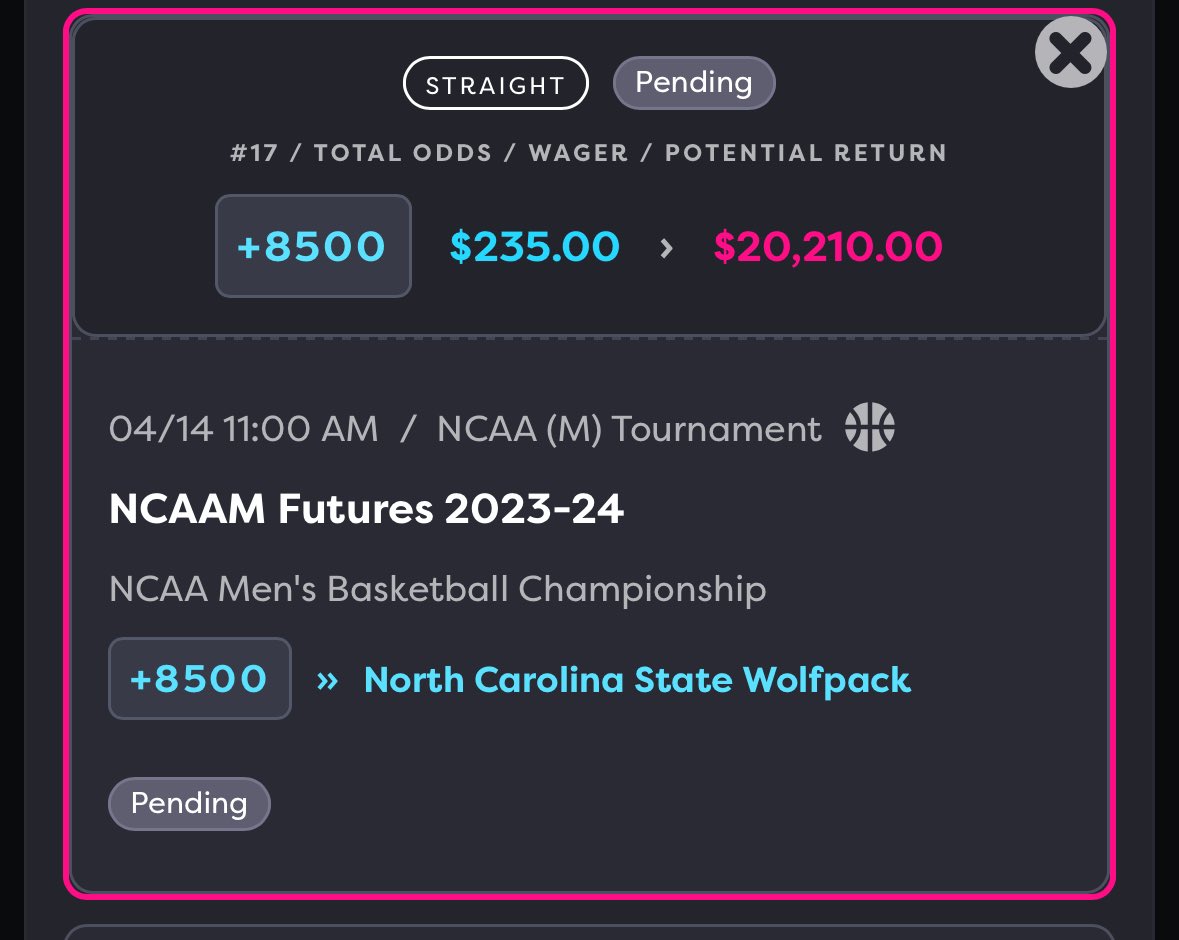 Biggest tease of a future ticket ever. Cant hedge it or anything 😂