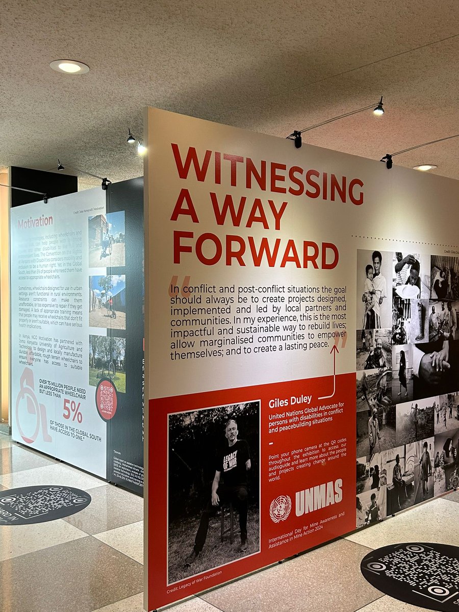 Visit the new Exhibition at @UN🇺🇳 Headquarters in New York! “Witnessing A Way Forward: Protecting Lives, Building Peace” co-sponsored by 🇨🇭🇮🇹🇵🇱. Collective #MineAction is the only answer to landmine contamination in 60+ countries that are still affected👉un.org/en/exhibits/ex…