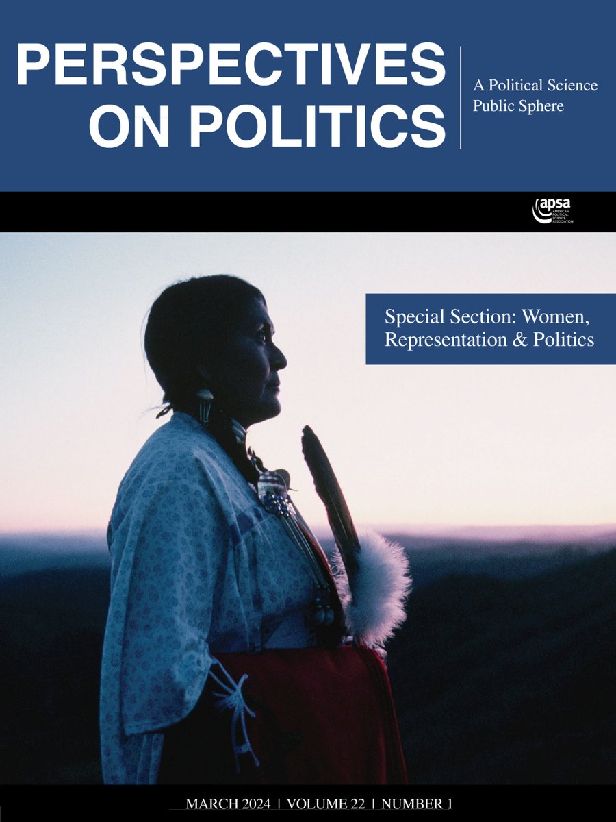 Where not #OpenAccess, the articles in the latest issue of @PoPPublicSphere are free to read until the 14th of April 2024 - Perspectives on Politics - Volume 22 - Issue 1 - cup.org/3VhZb9h Special Section: Women, Representation & Politics #MPSA24