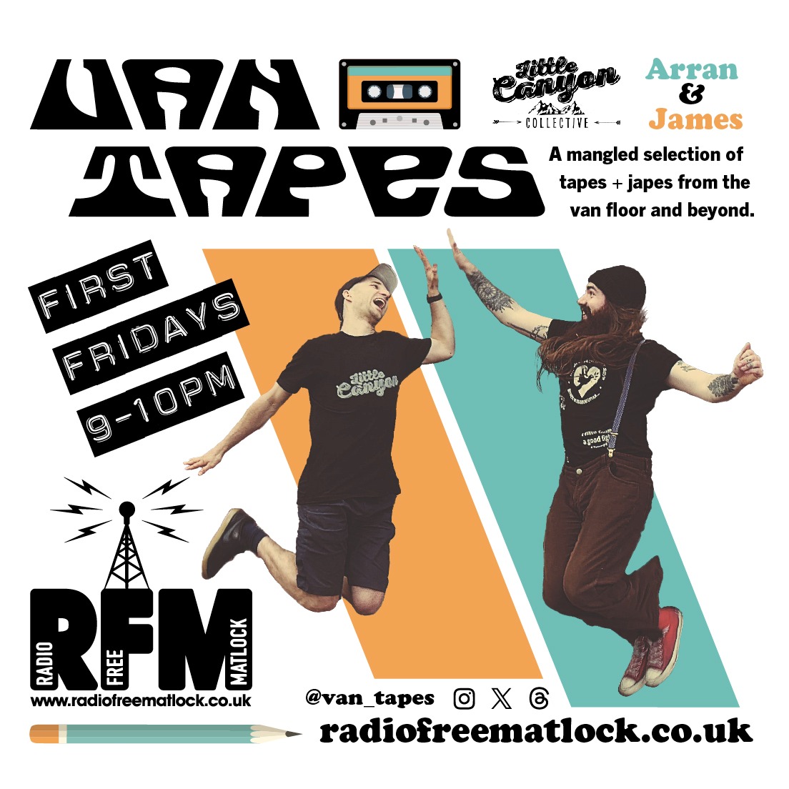 🚨 Weewaaah one hour to go music fans! Lock in for... @redders781 Rewind from 7pm - indie bangers to kick off Friday night @van_tapes from 9pm - synth improv from the Signal Collective recorded live at the Feather Star in Wirksworth 👂 radiofreematlock.co.uk / Simple Radio