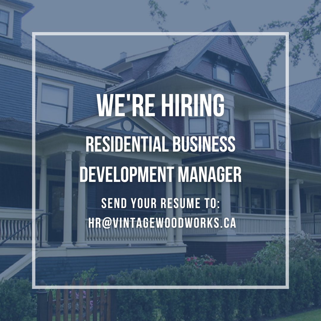 We are in search of a seasoned Residential Business Development Manager to spearhead our residential sales and moulding sales efforts. Learn more about this exciting position at ow.ly/juX650R79jg #yyj #hriing