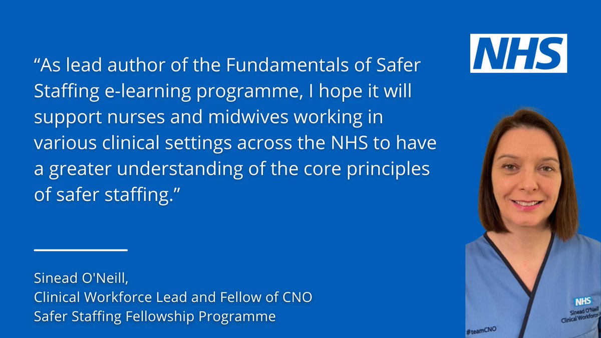 The Fundamentals of Safer Staffing e-learning programme, provides a new flexible learning route to increase awareness and knowledge of the fundamental principles of safer staffing. #teamCNO @NHSE_TEL To start the programme visit👉 e-lfh.org.uk/programmes/fun…