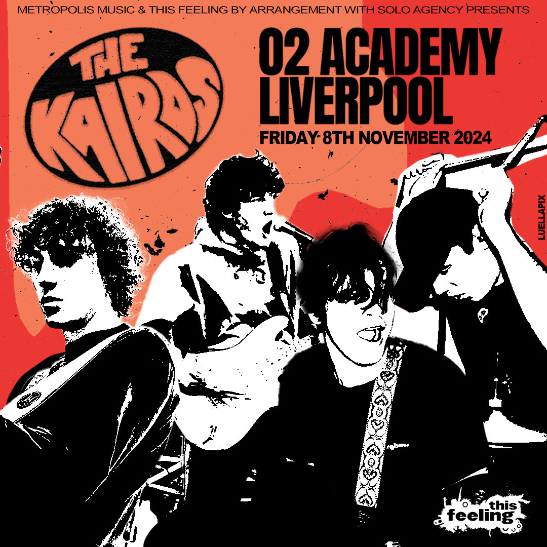 Liverpool based quartet @TheKairos1, known for their atomic rock and roll sound, get ready to play their biggest headline show to date, right here on Fri 8 Nov 🎸 Grab your Priority Tickets NOW 👉 amg-venues.com/FfV950R9b7K