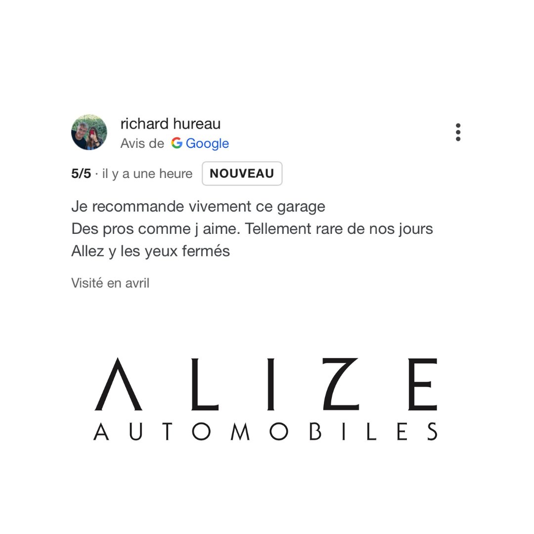 Pas plus tard qu'aujourd'hui , un client très agréable a été livré d'une belle #Audi #audia5 
Et aussitôt dit aussitôt fait, il nous a offert un avis #google bien sympathique 🙏🚗

#alizeautomobiles #avisclient #satisfactionclient 
#achatvo  #chaillyenbiere  #voitureoccasion77