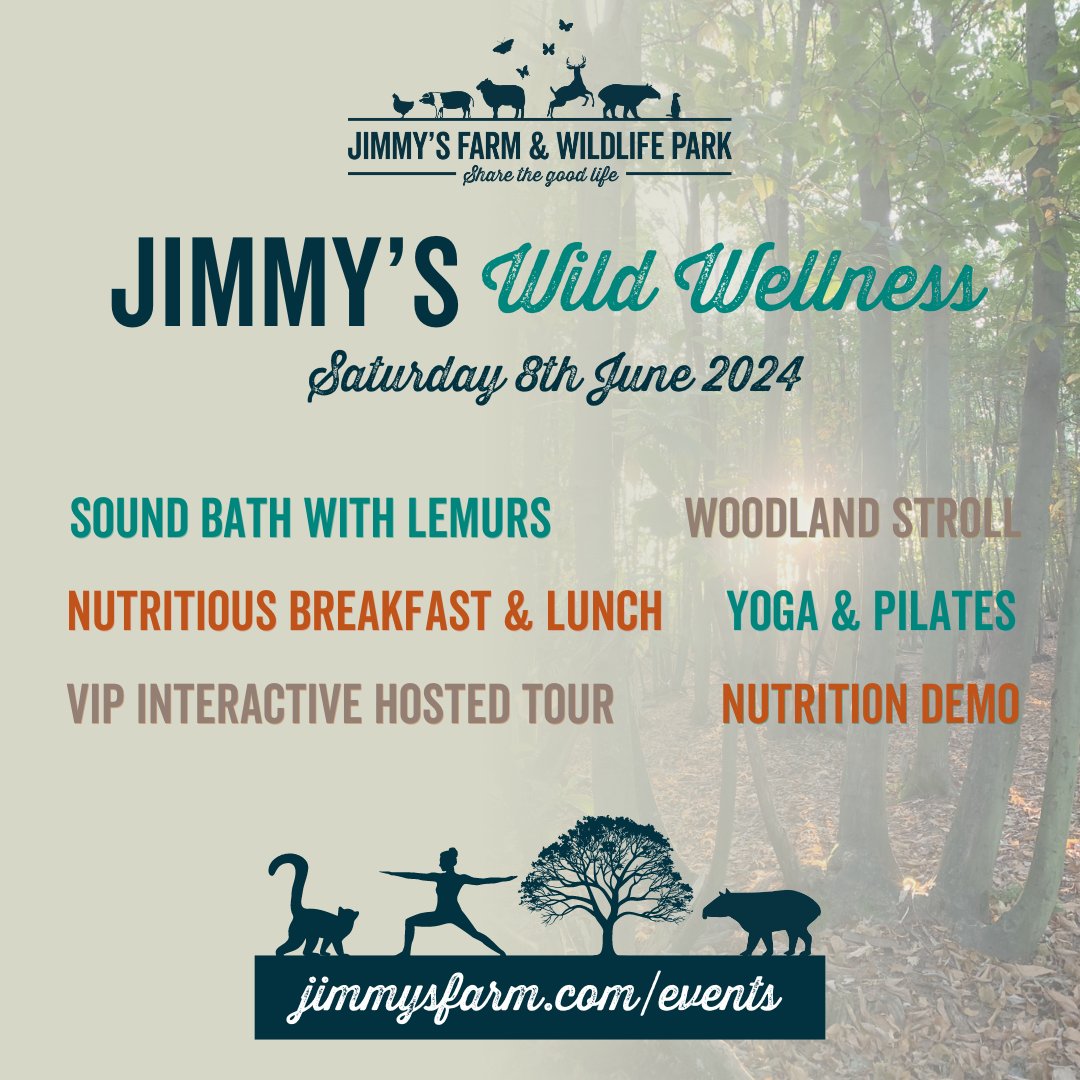Come and join us for Jimmy's Wild Wellness Day! A day spent surrounded by nature and indulging in nutritious food 🌿🥗 Spaces are limited so book now! jimmysfarm.com/events/