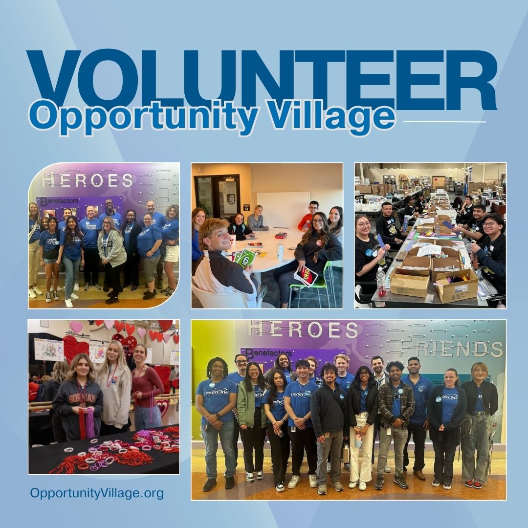 If you enjoy lighting up the world by helping others, we would love to have you join our team of volunteers.⁠ #Volunteer as an individual or a group.⁠ ⁠ 💙 View upcoming #VolunteerOpportunities: l8r.it/YrtX ⁠ ⁠ #OpportunityVillage #LasVegas