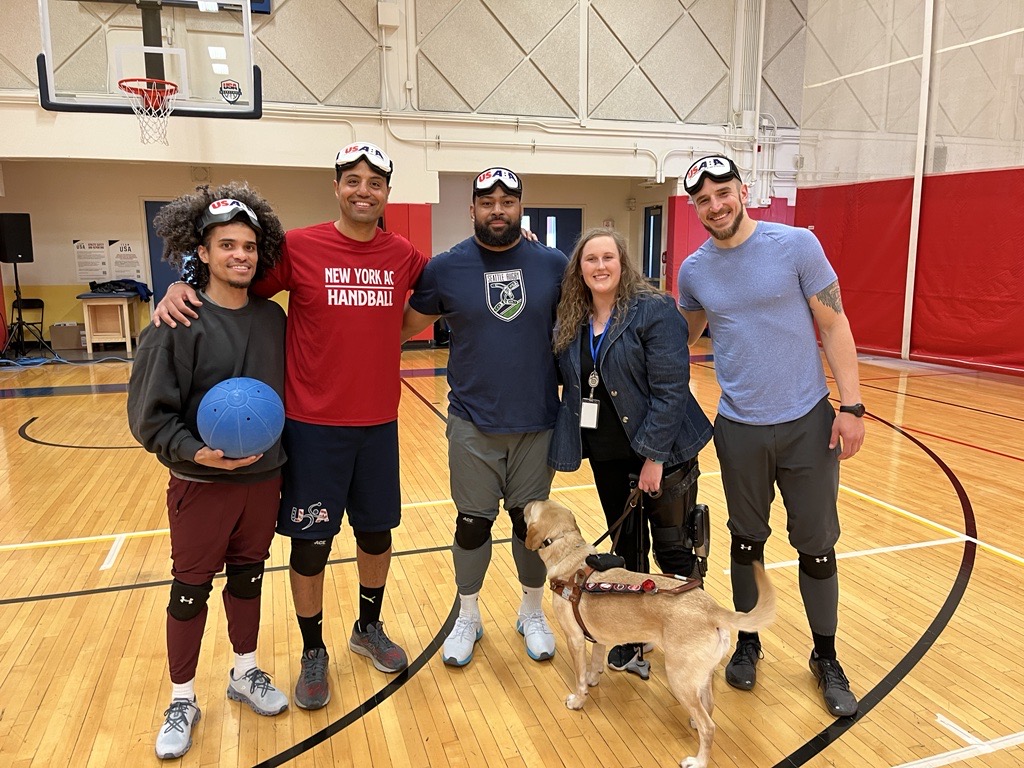 USABA hosted a fun goalball demo this week with some elite athletes who are part of the USOPC's Athlete Fellowship Program. Thanks for coming out @donothan_b, Adam Elzoghby, Andrew Durutalo, OLY, Garrett Bender, OLY, and @butterflyswim_1 @USAGym @USATH @USARugby @USParaSwimming