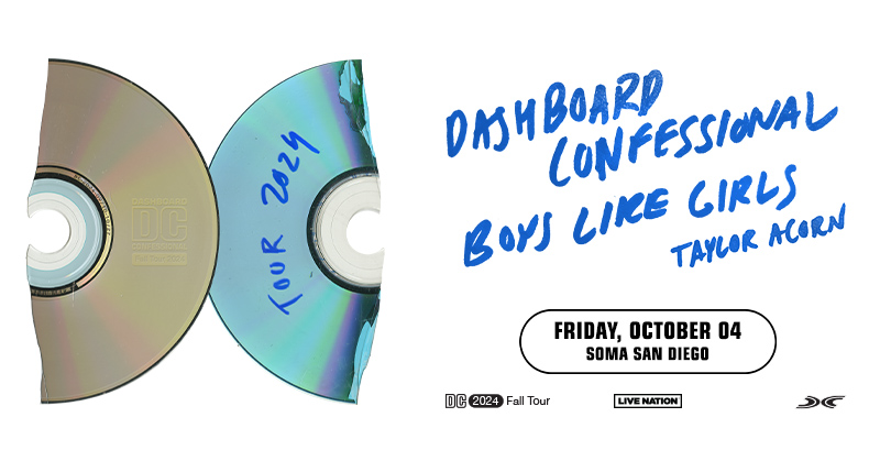 ON SALE NOW ♥ @dashboardmusic comes to San Diego with @BoysLikeGirIs and @tayloracorn on Friday October 4th. Grab your tickets now! 🔗 bit.ly/3TXNsvk