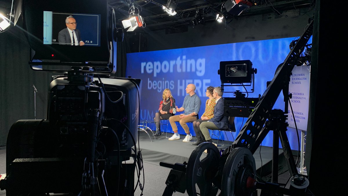 ‼️ Happening now: admitted students are meeting with Columbia Journalism faculty members @Marg_Holloway, Jonathan Soma (@dangerscarf), Margaret Sullivan (@Sulliview) and Juan Manuel Benítez (@JuanMaBenitez) to learn why reporting begins here.