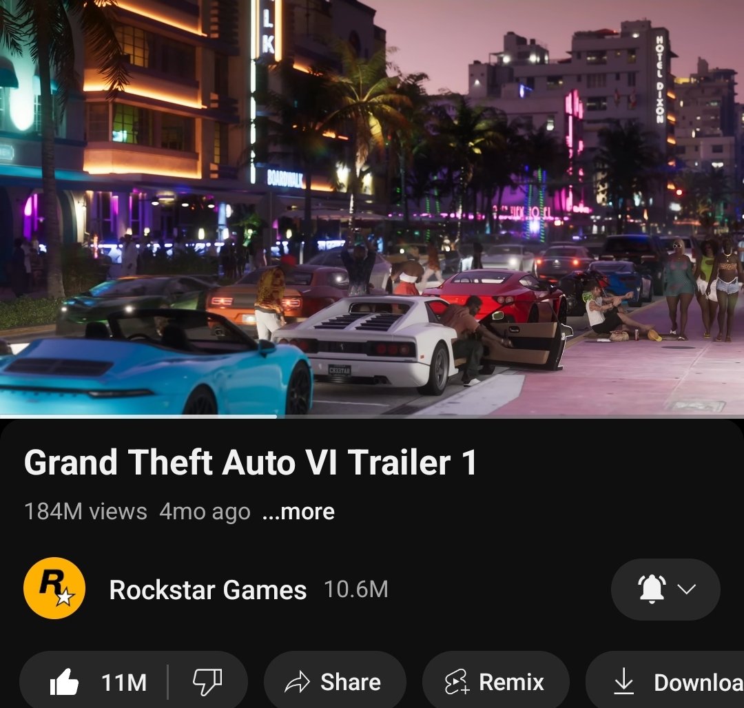 4 months ago today, Rockstar released the GTA 6 trailer. #GTAVI