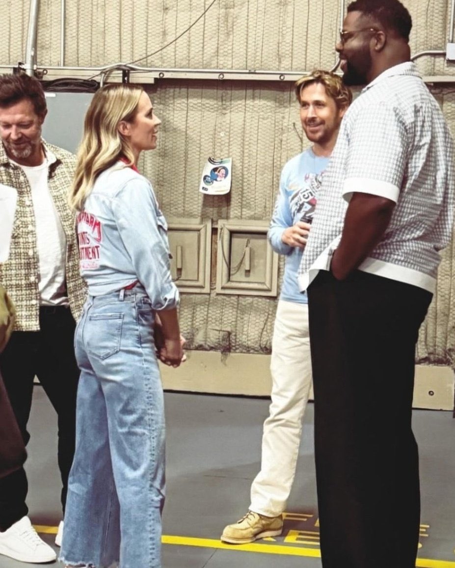 Ryan Gosling, Emily Blunt, David Leitch & Winston Duke doing press in L.A. on April 4 for #TheFallGuyMovie 

_ via Winston Duke on IG