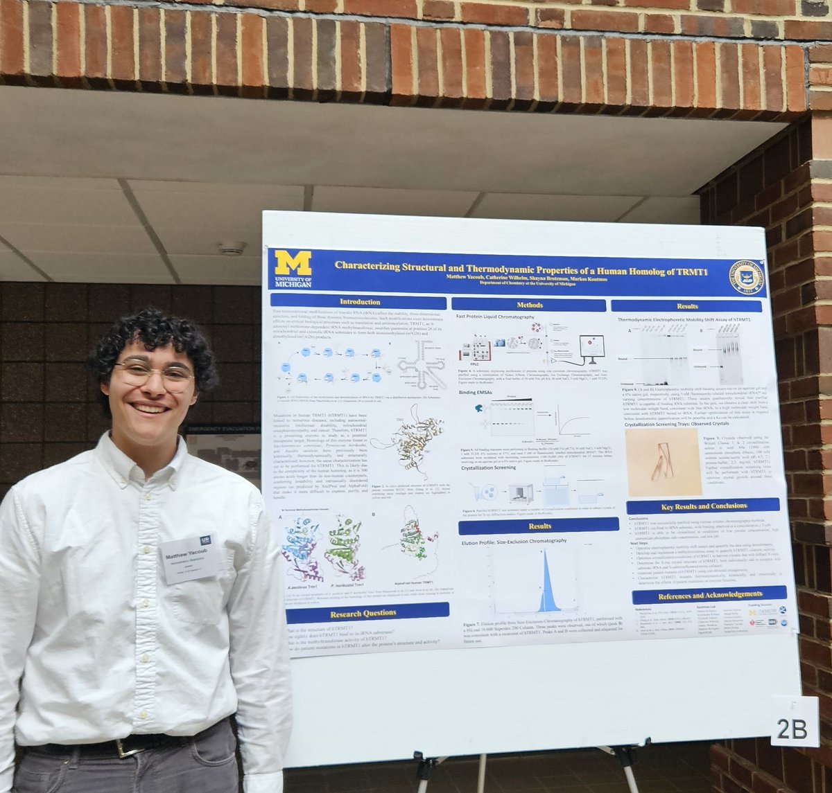 Koutmos Lab (@koutmoslab) on Twitter photo Check out Matt's poster covering his work on the tRNA methyltransferase TRMT1 at the <a href="/URSymposium/">Undergraduate Research Symposium</a> in the <a href="/MichiganChem/">Michigan Chemistry</a> atrium! Check out Matt's poster covering his work on the tRNA methyltransferase TRMT1 at the <a href="/URSymposium/">Undergraduate Research Symposium</a> in the <a href="/MichiganChem/">Michigan Chemistry</a> atrium!