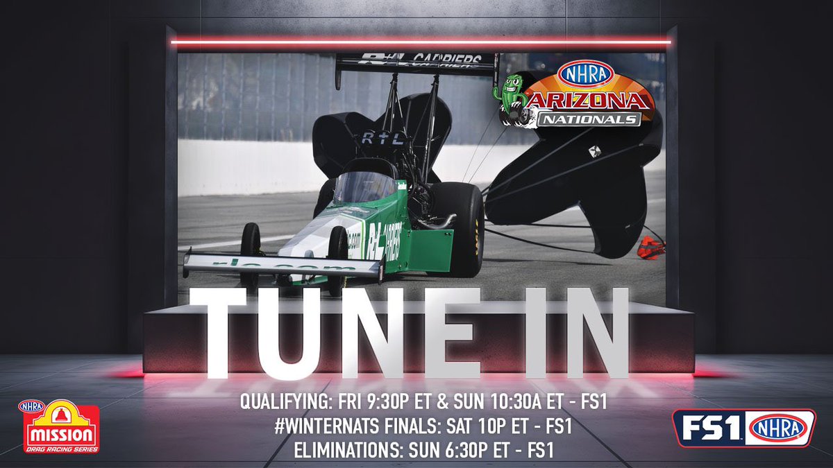 Launching in the desert this weekend! TUNE IN to get your nitro fix 🔥 #NHRAonFOX #ArizonaNats @RLCarriers • @burnyzz