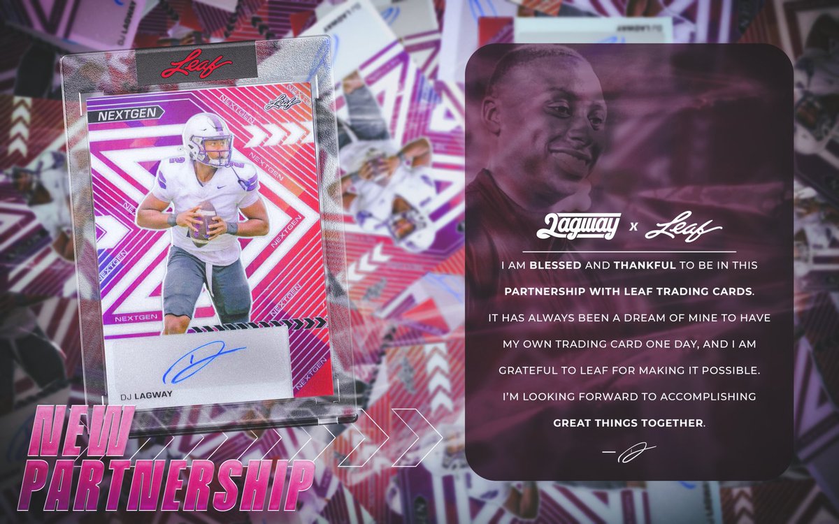 I’m blessed to announce my first trading card deal with @Leaf_Cards! 🙏 So grateful to have you all follow my football career through these collections. 🔥💪