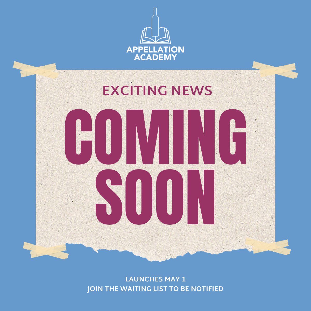 We've been up to something and we are ready to share. Allow us to introduce Appellation Academy. Starts May 1st. Join the wait list HERE - bit.ly/4aFzzHG