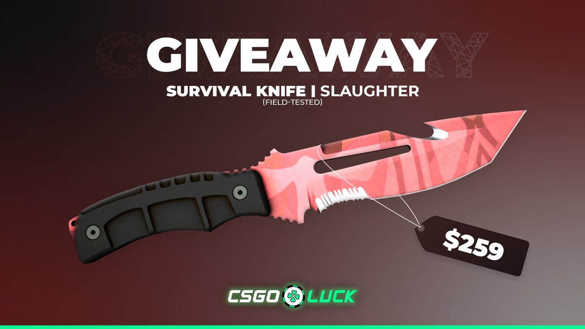 officialcsluck's tweet image. ⭐️ Survival Knife | Slaughter - CS2 Giveaway

To enter:
• Retweet
• Follow @officialcsluck 
• Visit csgoluck.com

We will pick one winner in 48 hours. Good luck! 🍀