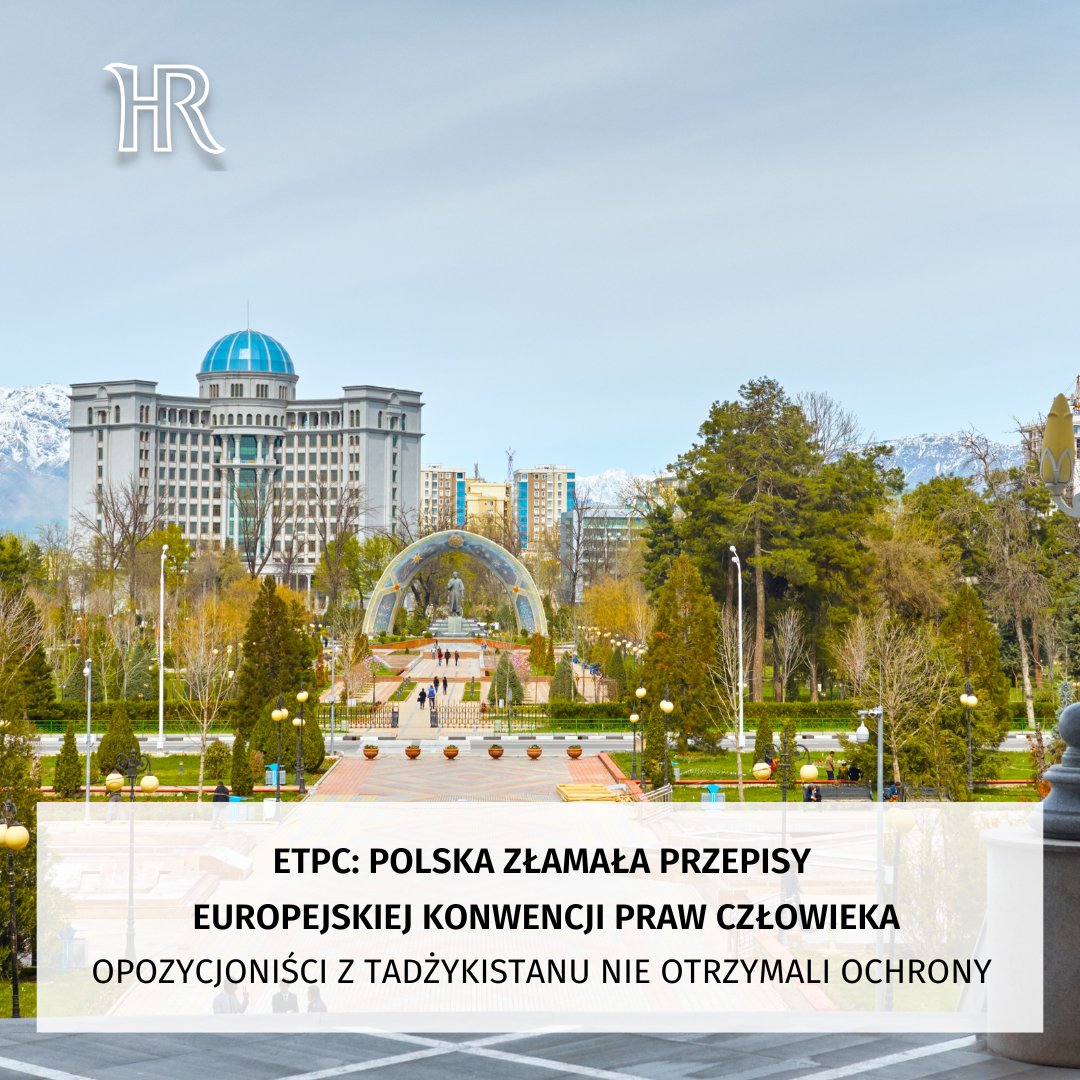 hfhrpl's tweet photo. ETPC wydał wyrok w sprawach Sherov i Inni przeciwko Polsce, w którym uznał, że w stosunku do opozycjonistów z Tadżykistanu Polska naruszyła przepisy Europejskiej Konwencji o Ochronie Praw Człowieka. Fundacja reprezentowała skarżących przed Trybunałem wraz z działającym pro bono mec. Jackiem Białasem.

Skargę do ETPC wniosło wniosło czterech obywateli Tadżykistanu, którzy między grudniem 2016 a lutym 2017 r. wielokrotnie próbowali przekroczyć granicę polsko-ukraińską, korzystając z oficjalnych przejść granicznych i składając wnioski o ochronę międzynarodową z powodu narażenia na prześladowania polityczne w kraju pochodzenia. Wnioski były odrzucane, a wnioskujący odsyłani do Ukrainy.  

Przed wydaleniem ich do Ukrainy władze polskie na żadnym etapie nie wykazały, że na jej terytorium mężczyźni mają szansę na uzyskanie ochrony międzynarodowej. Z Ukrainy mogli więc zostać deportowani z powrotem do Tadżykistanu, gdzie groziłyby im prześladowania.

Pod koniec stycznia 2017 r. w sprawę zaangażowała się Helsińska Fundacja Praw Człowieka.

Trybunał przyznał skarżącym rację, a wśród naruszeń Konwencji stwierdził https://t.co/Tf7IB1qsbY. zakazane prawem międzynarodowym zbiorowe wydalenie cudzoziemców. 

Więcej o sprawie: https://t.co/nrqcqm8isZ

----
Prawa człowieka nie kończą się na granicy. Pomagamy osobom w potrzebie, bez względu na kraj pochodzenia. Wesprzyj nas. Przekaż 1,5% swojego podatku. Wypełniając PIT,  wpisz KRS: 00000 35831.