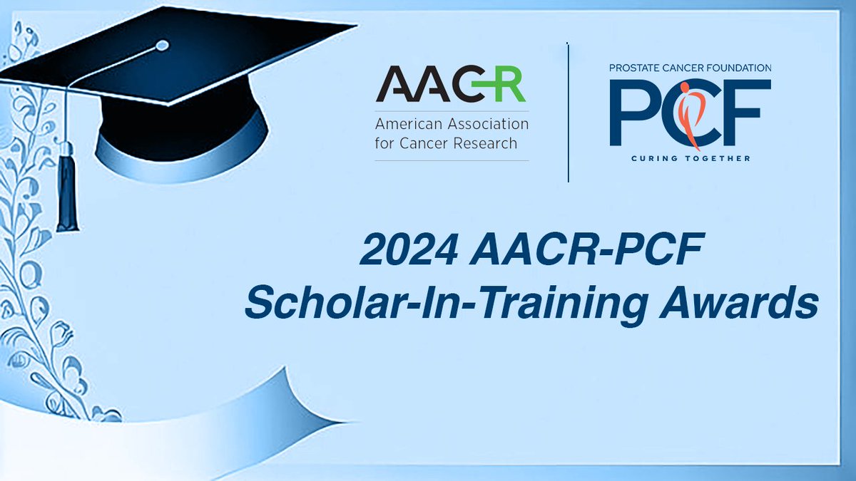 Congratulations to the 2024 @AACR -PCF Scholar-in-Training Award Winners! This award recognizes promising young cancer researchers presenting outstanding proffered papers relating to advanced #prostatecancer at the AACR Annual Meeting. bit.ly/3xwwQlq