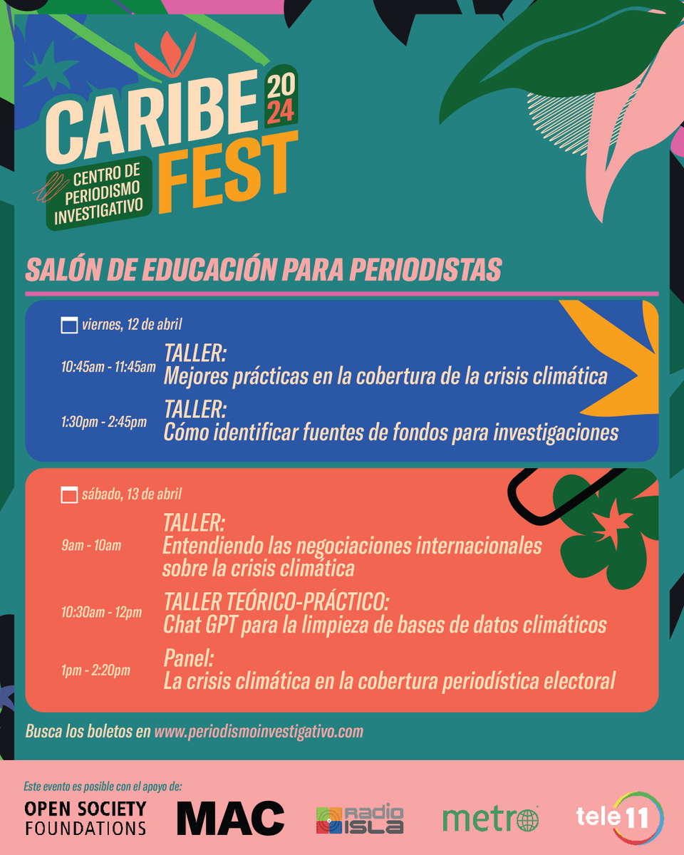 El evento está enfocado en los efectos de las olas de calor en Puerto Rico y el Caribe. Es una oportunidad única para tener conversaciones que importan y explorar soluciones hacia un futuro mejor. Comparto, además, la agenda para periodistas. #CaribeFest2024