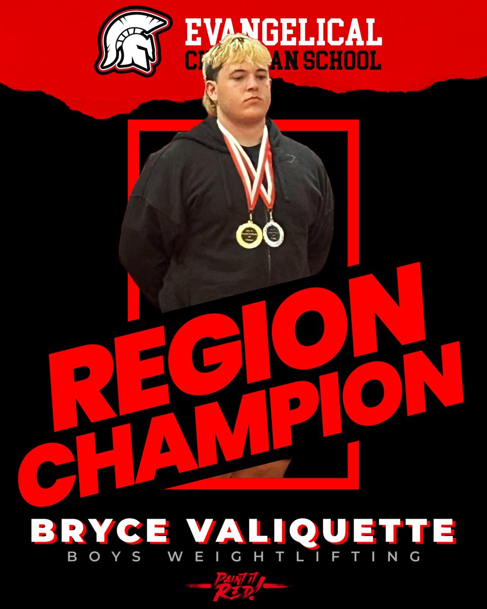 Bryce Valiquette placed 1st in the Region for Boys Weightlifting!
State competition announcements coming soon!!
#PaintItRed