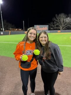 Last weekend @brycebanick2026 @bsele2027 and coach Leeza went to the @cowgirlsb v @TexasSoftball and had the best of times. #ksrenegades #morethanagame