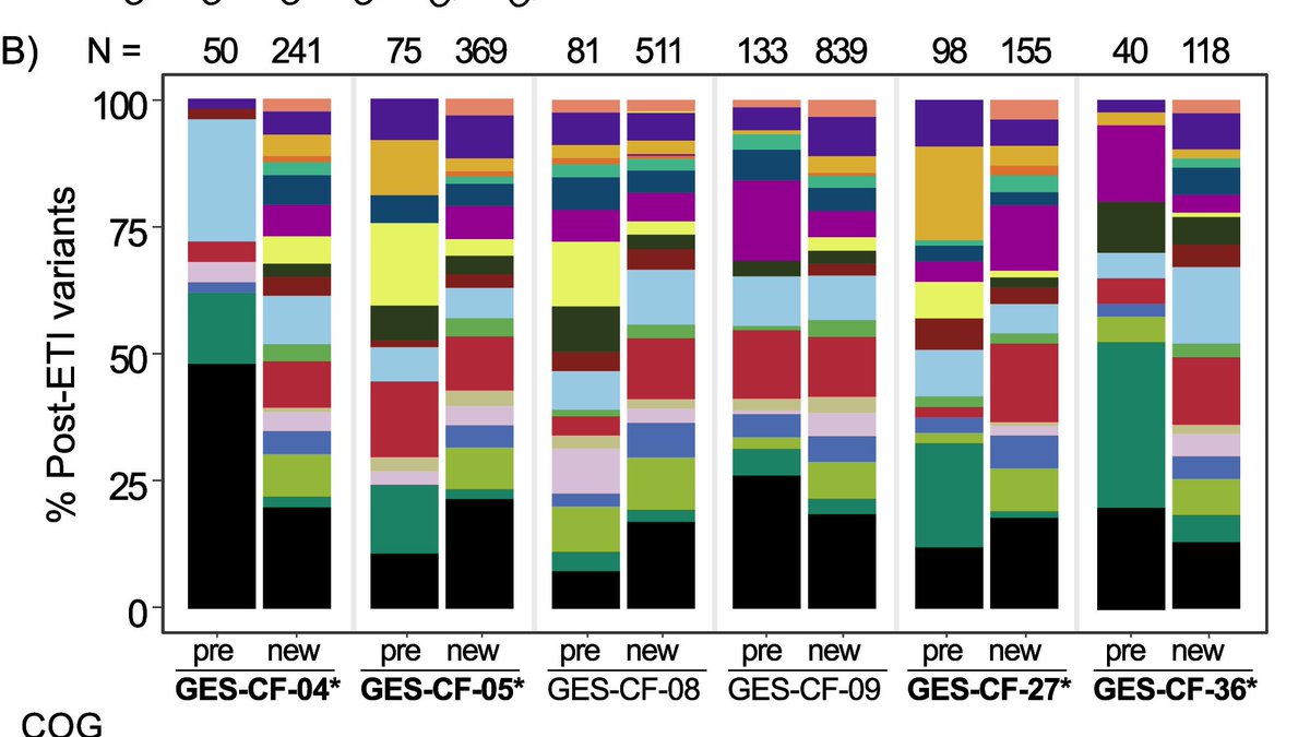 Researchers found that Pseudomonas aeruginosa persists and continues to evolve throughout the upper and lower airways of people with CF despite the use of highly effective modulator therapy. @catarmbruster @vscooper @jbombscientist journals.asm.org/doi/10.1128/mb…