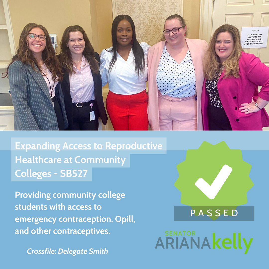 Maryland’s 100,000+ Community College students will now have ON CAMPUS access to contraceptives including Plan B and O-pill! Thanks to @ReproJustice_MD, @Smith4Delegate, @CherylKagan, and @MD_CommColleges for their partnership!