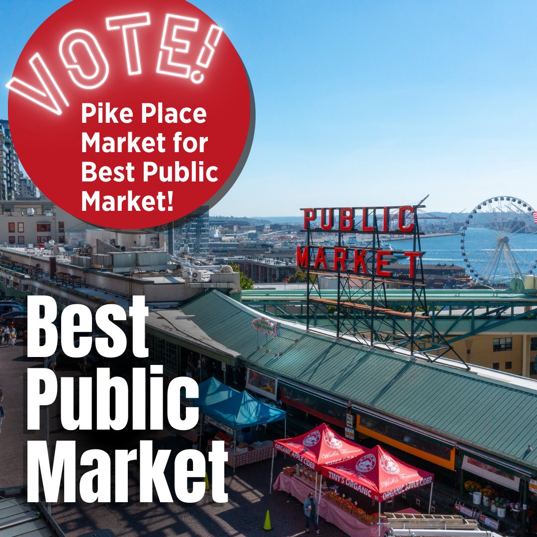 Let's tell the world that Pike Place Market is the Best Public Market in the U.S. 👉 VOTE: 10best.usatoday.com/awards/travel/… ✅ The voting runs through April 15th, and you can vote every day! #PikePlaceMarket