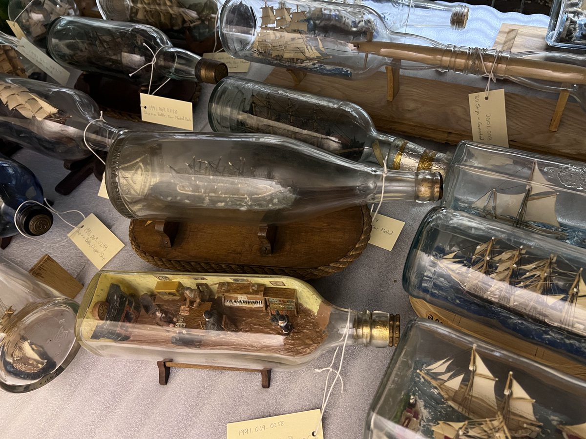 Who knew a bottle could double as a safe harbor during an #earthquake? Our #CollectionsStorage might be a bit rearranged after this morning’s #NYCEarthquake, but the collections, buildings, and ships remain steady! We’re open today and all weekend, 11am–5pm. Come explore!