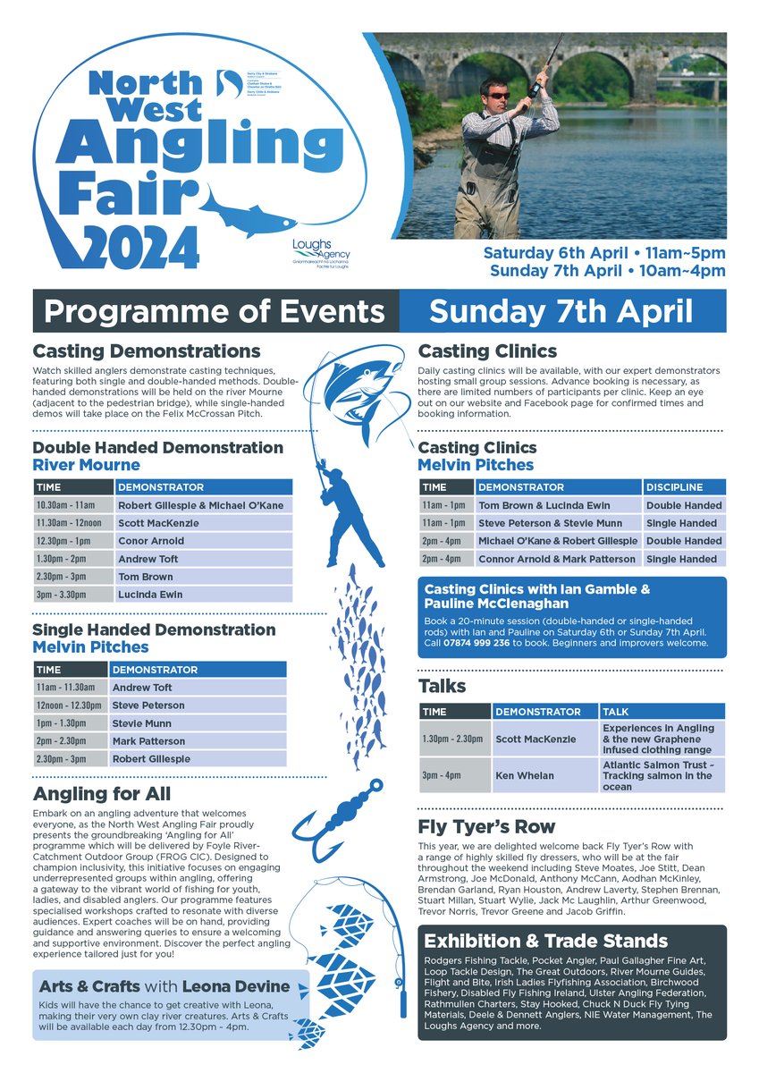 🎣 Join us tomorrow and Sunday for the North West Angling Fair! 🎣 📍 Melvin Sports Complex Strabane 🕛 Sat 11am - 5pm & Sun 10am - 4pm 🎣 Casting clinics and demos 🗣️ Talks 🐸 Angling for All 🏪 Exhibition Hall 🪝 Fly Tyres Row 🎨 Arts & Crafts More: pulse.ly/erwgmqrbqc