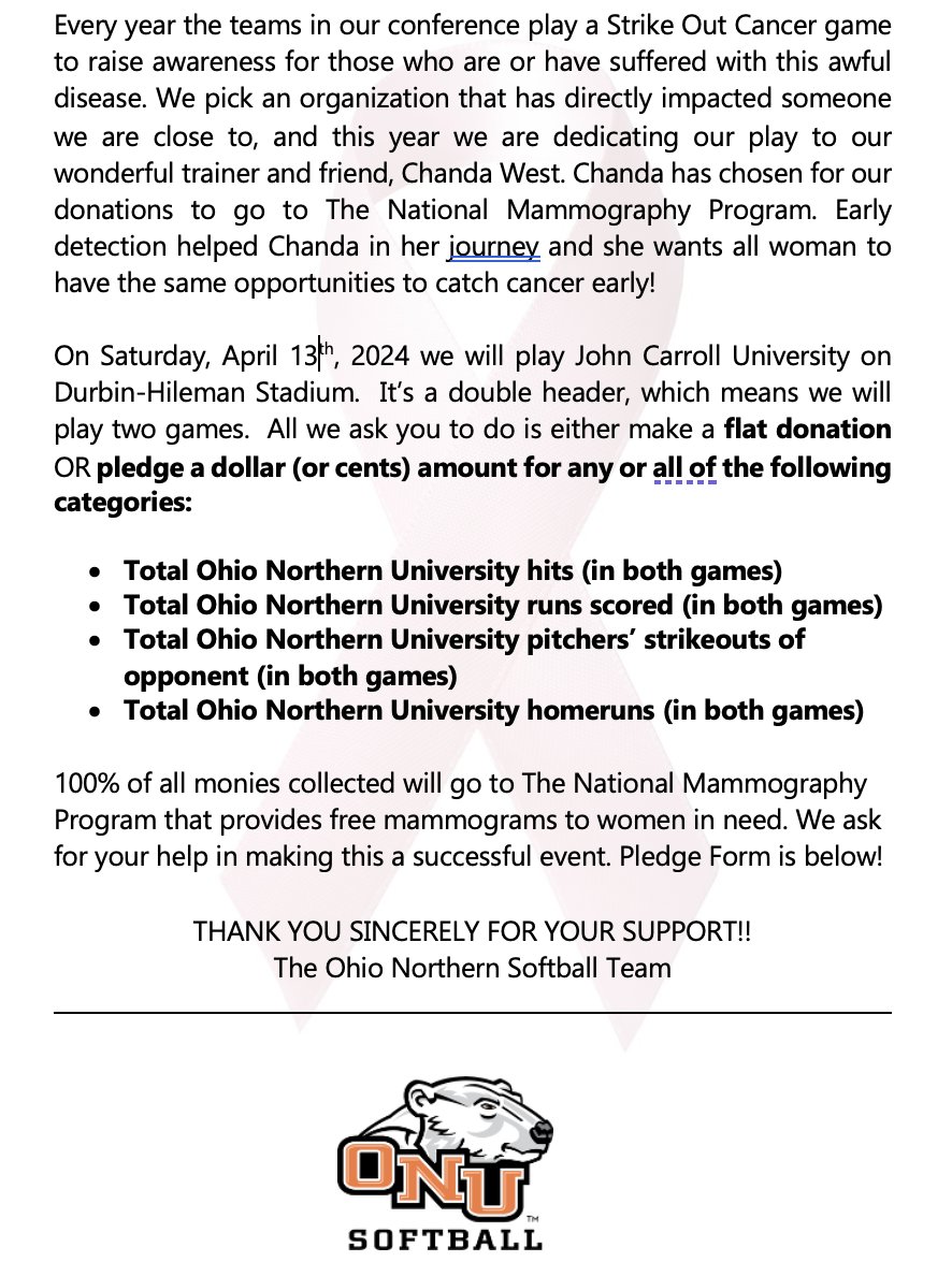 ONU Softball tweet media