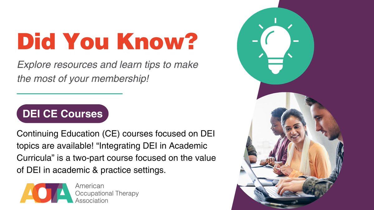 Did you know you can receive CE credit for the DEIJAB toolkit learning modules? The modules touch on #DEI concepts in brief videos that define topics, provide examples and scenarios, and offer activities for more in-depth learning. Learn more: bit.ly/4akdjn5