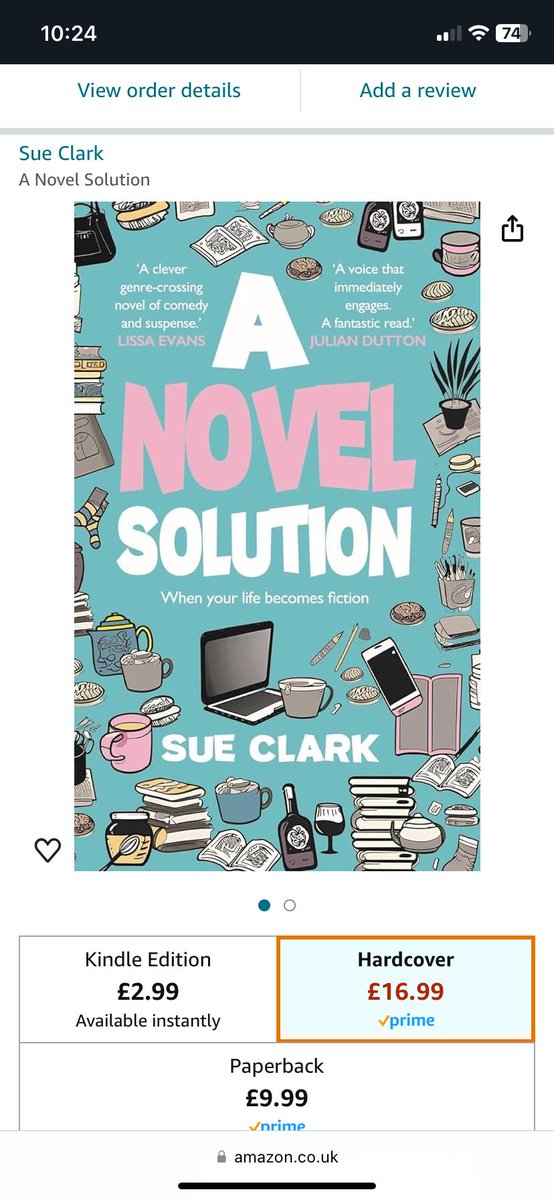Sue Clark (@sueclarkauthor) on Twitter photo My comic fiction #ANovelSolution was published 19 March.
'Warm, knowing humour' says The Bookseller.
Others agree:
โA book to romp throughโ
โA fantastic readโ
โA clever... novel of comedy and suspenseโ
<a href="/SRLPublishing/">SRL Publishing</a> <a href="/thebookseller/">The Bookseller</a>
Find out what the fuss is about! My comic fiction #ANovelSolution was published 19 March.
'Warm, knowing humour' says The Bookseller.
Others agree:
โA book to romp throughโ
โA fantastic readโ
โA clever... novel of comedy and suspenseโ
<a href="/SRLPublishing/">SRL Publishing</a> <a href="/thebookseller/">The Bookseller</a>
Find out what the fuss is about!