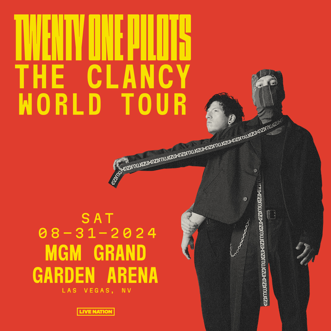 We refuse to be stressed out. You won't be if you see @twentyonepilots at MGM Grand Garden Arena on Saturday, August 31. Find your seats here: spr.ly/6018w1uGw